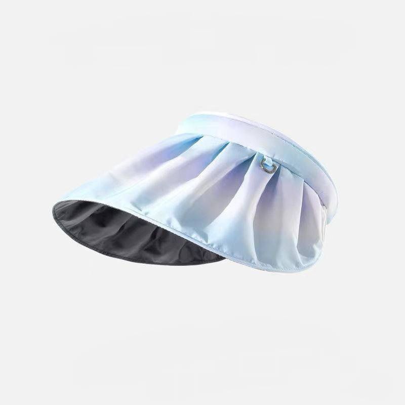 [littlecrab] Topi Ombre Anti Sinar UV Fisherman Warna Pastel Aesthetic Bando Multifungsi Ringan Motif Kerang Pelangi UPF 50+ Sun Hat Topi Bando Serap Keringat Visors Korean Style