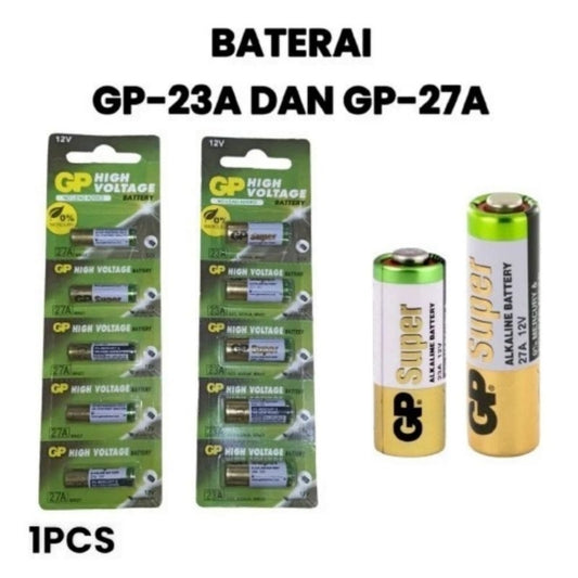 Pekanbaru ( 1Pc ) Baterai Gp 23A 27A / Baterai Gp A23 A27 High Voltage 12V / Baterai Bell Baterai Remot Mobil