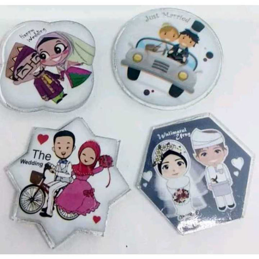 Pekanbaru Souvenir Tempelan Kulkas  Model Pengantin Magnet Kulkas Pengantin