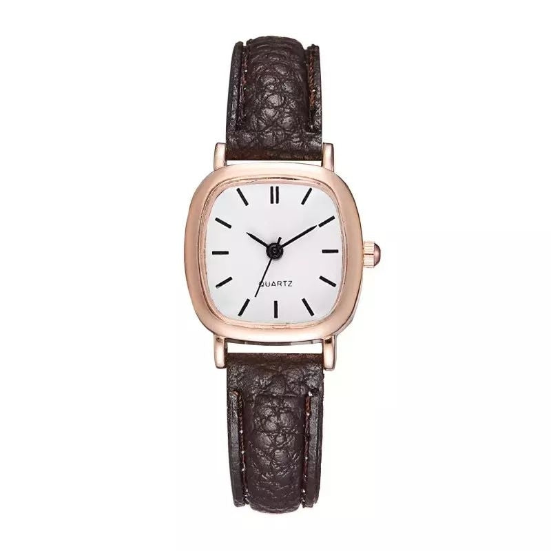 Pekanbaru Jam Tangan Casual Wanita Analog Kecil Dial Bulat Dengan Strap Pu