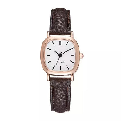 Pekanbaru Jam Tangan Casual Wanita Analog Kecil Dial Bulat Dengan Strap Pu