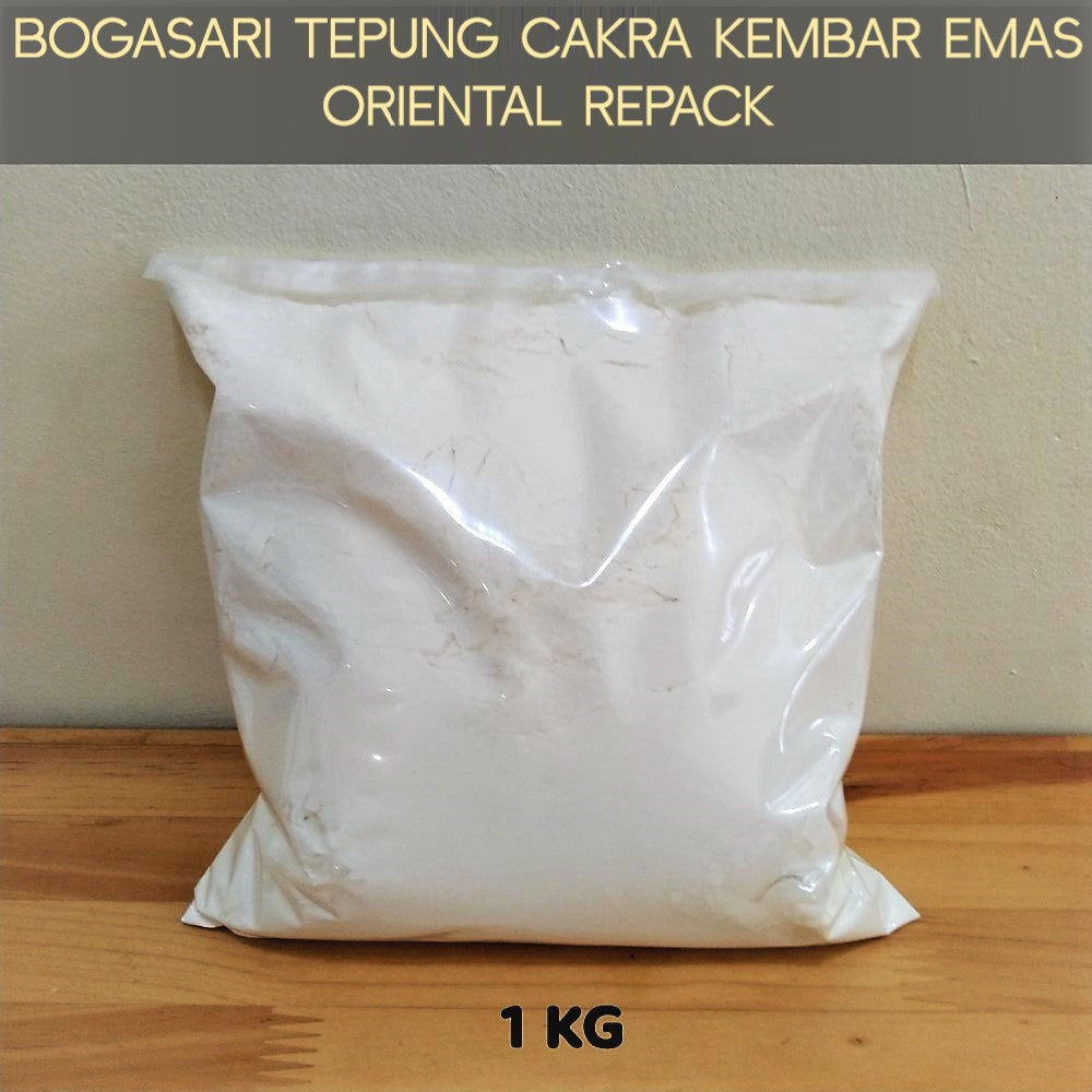 Pekanbaru Bogasari Cakra Kembar Emas Tepung Roti Oriental Repack 1Kg