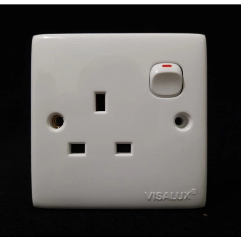 Pekanbaru Visalux Stop Kontak Ac Kaki 3 + Switch ( On / Off) Vse3113A