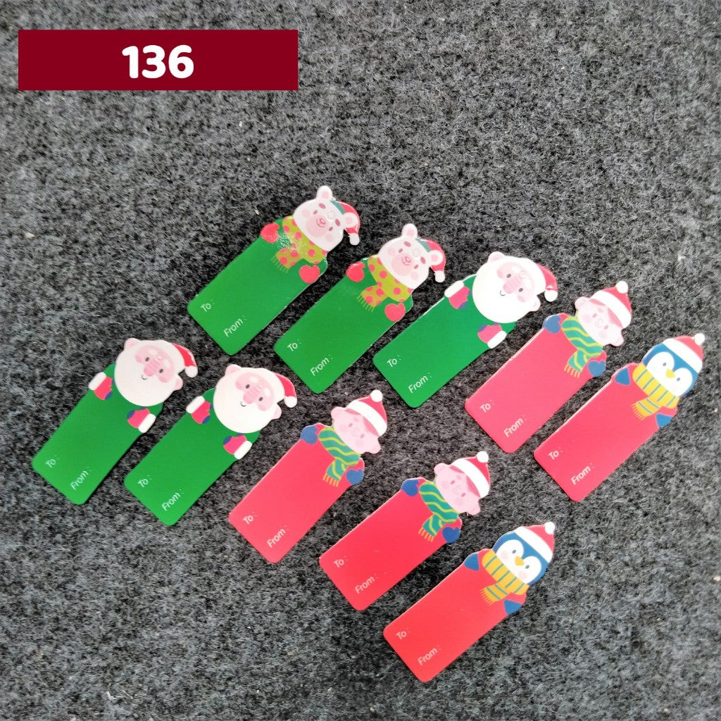 Pekanbaru Christmas Hang Tag / Tag Natal Berbagai Motif Per Pack