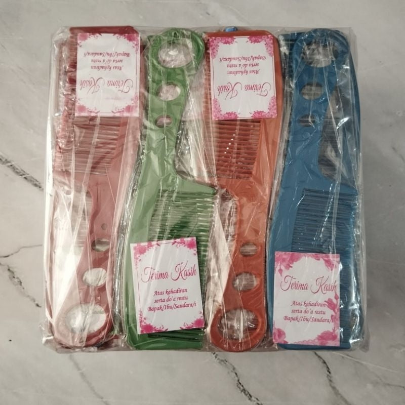 100PCS SOUVENIR SISIR MINI Panjang 15 cm Sovenir Pernikahan Acara Nikah Murah