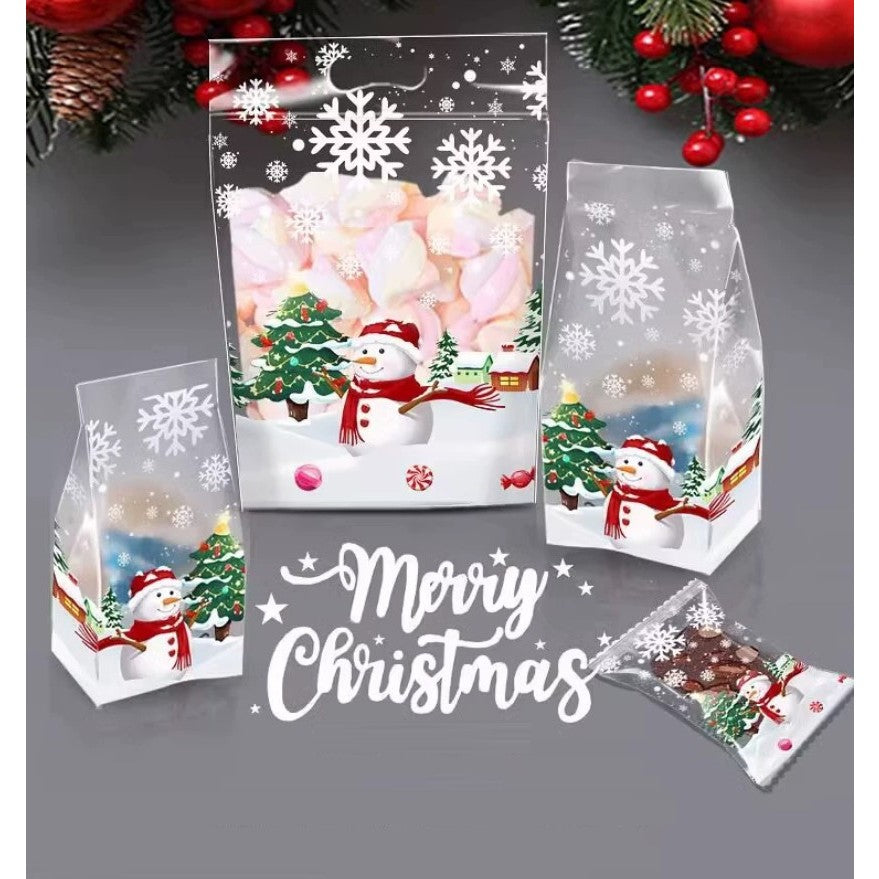 Pekanbaru Christmas Cookies Pouch / Plastik Cookies Natal Motif Salju Berbagai Ukuran