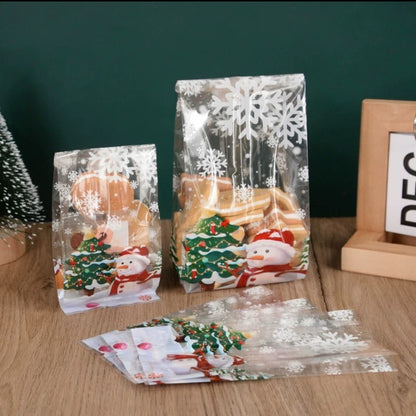 Pekanbaru Christmas Cookies Pouch / Plastik Cookies Natal Motif Salju Berbagai Ukuran