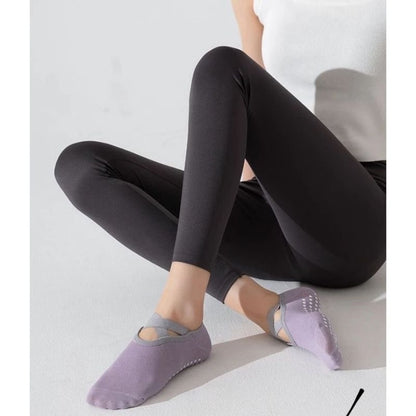 Pekanbaru Kaos Kaki Wanita Yoga Anti Slip Cross Gym Fitness Women Socks