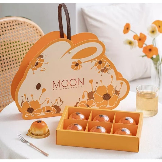 Pekanbaru Mooncake Hampers Box / Kotak Kue Bulan Rabbit Handle Sekat Isi 6