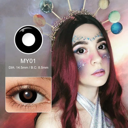 Pekanbaru Softlens Cosplay, Koleksi Lensa Seni Gotik, Diameter: 14.50Mm Anime Hantu