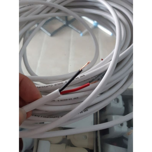 Pekanbaru Kabel Listrik  2X0,75 / Kabel Nymhy / Kabel Putih Serabut 2 X 0,75 Per Meter
