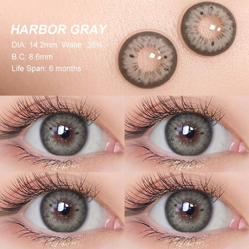 Pekanbaru Softlens Magister Mata Normal Abu-Abu/Hitam Lensa Warna Soflen Mata