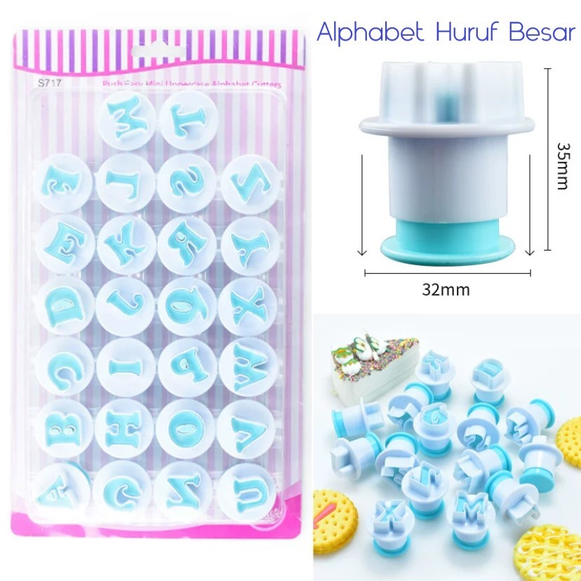 Pekanbaru Cetakan Fondant Mini / Fondant Cutter Mini Bentuk Angka / Alphabet