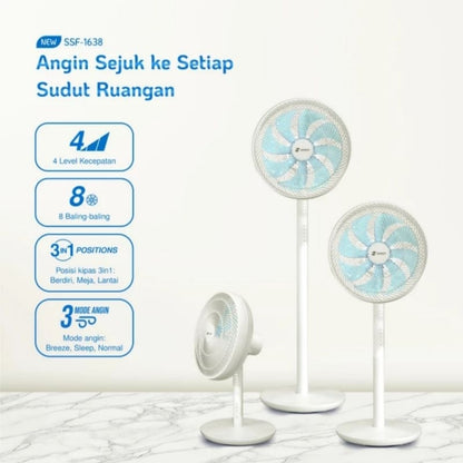 Pekanbaru Sanex - Kipas Angin Sanex Siwon Plus Ssf-1638 Dan Ssf-1638 R 16 Inch / Stand Fan Sanex