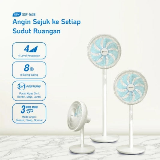 Pekanbaru Sanex - Kipas Angin Sanex Siwon Plus Ssf-1638 Dan Ssf-1638 R 16 Inch / Stand Fan Sanex