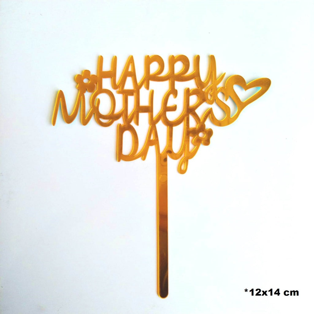 Pekanbaru Cake Topper Akrilik Happy Birthday / Mother'S Day / Father'S Day Ukuran Besar (Instan Only)