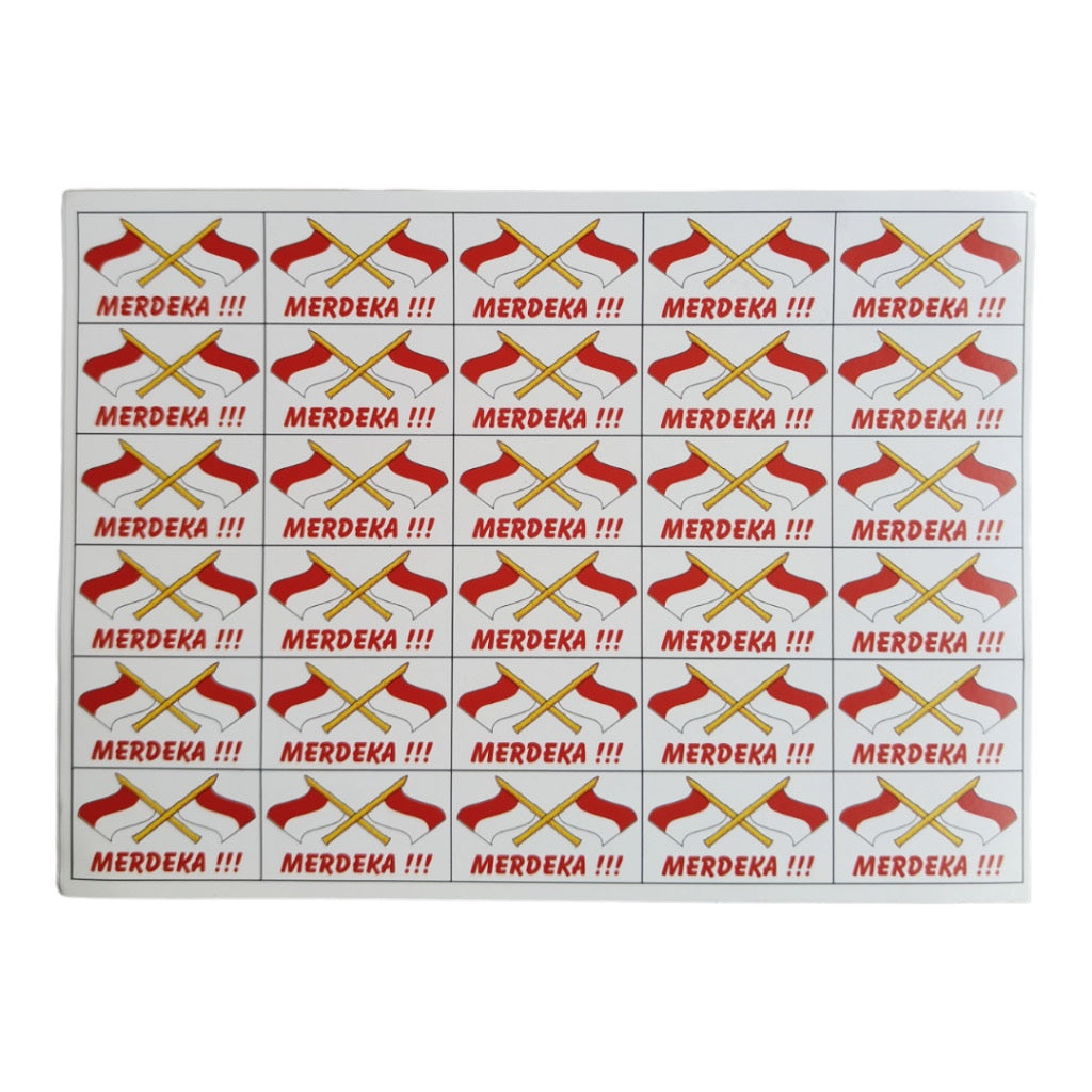 HR-(isi 30pcs) stiker pipi / stiker merah putih / stiker bendera tempelan HUT RI 17 agustus