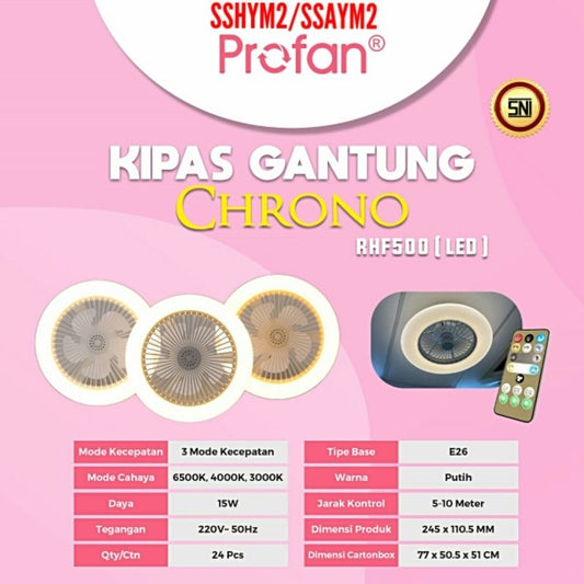 Pekanbaru Kipas Angin Gantung Profan Chrono Rhf500 / Kipas Gantung Profan Chrono Rhf 500 Chrono