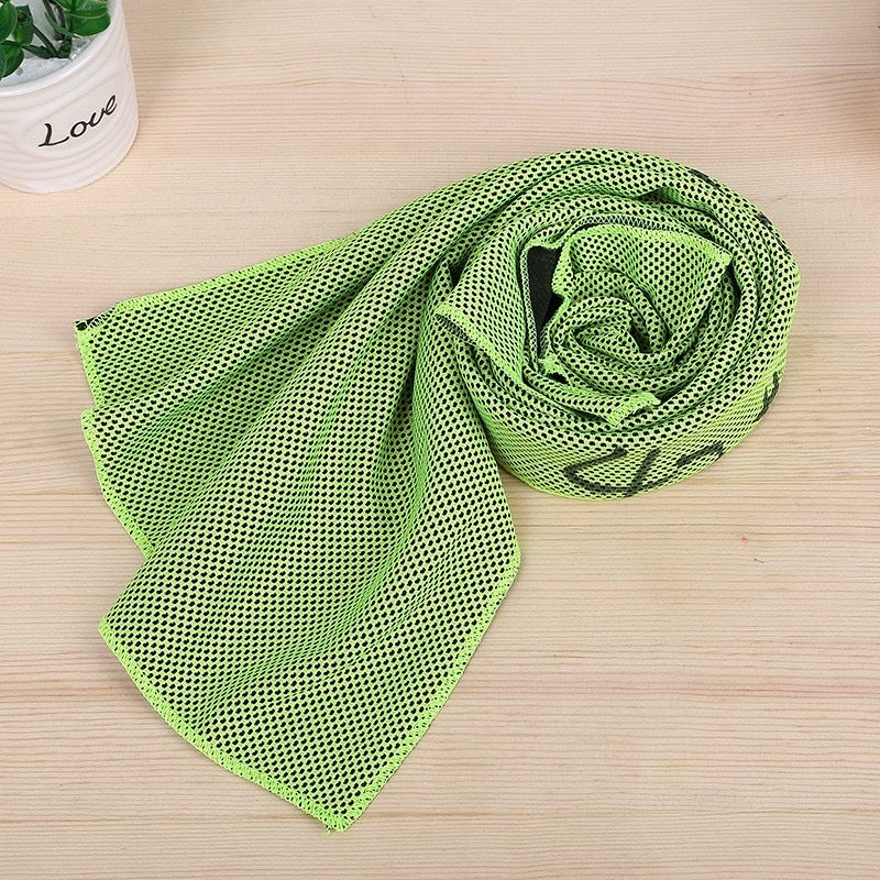 HR-Handuk Olahraga dingin Fresh Cold Towel Sport Gym Fitness Yoga Jogging Lari Marathon Gym Sepeda Handuk Dingin Serap Olahraga Lap Keringat