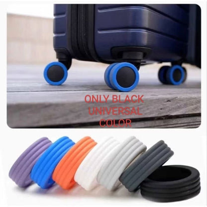 Pekanbaru (8Pcs) Pelindung Roda Koper Silikon Cover Roda Koper