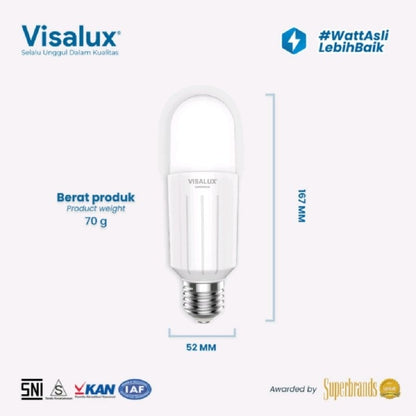 Pekanbaru Lampu  Led Visalux Luminance P-Bulb Cahaya Putih E27 9W 12W 15W