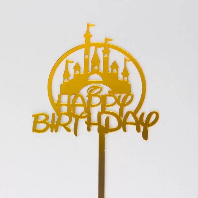 Pekanbaru Cake Topper Akrilik Happy Birthday / Mother'S Day / Father'S Day Ukuran Besar (Instan Only)