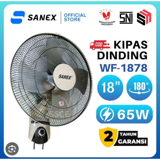 Pekanbaru Sanex Kipas Angin Dinding 18 Inch Fw-1878 / Wall Fan Sanex Fw 1878
