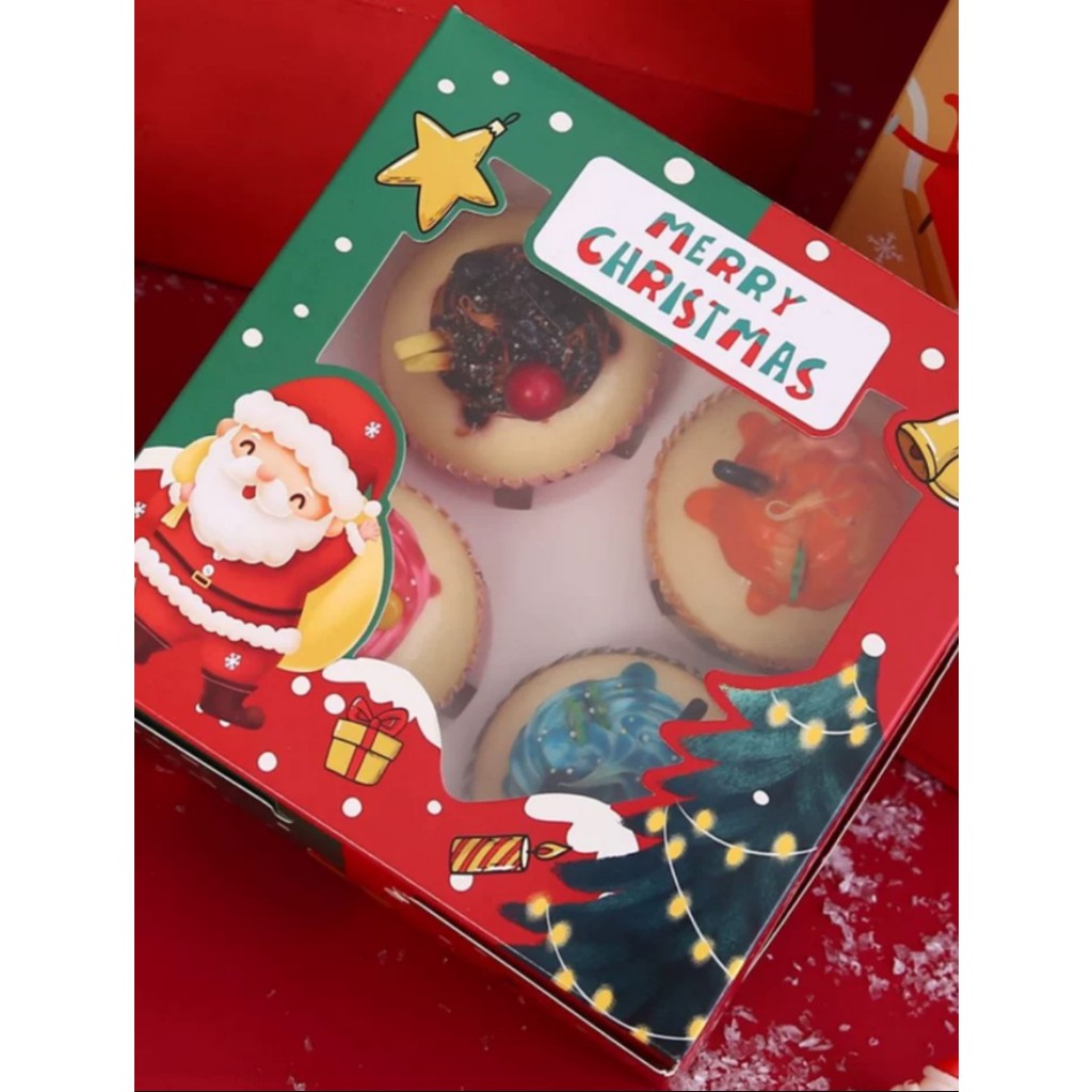 Pekanbaru Christmas Cupcake Box / Kotak Cupcake Natal Berbagai Ukuran