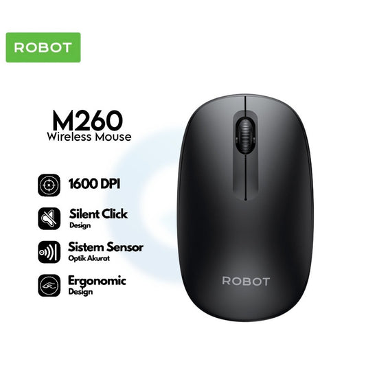 Pekanbaru Mouse Wireless Robot M260 Black