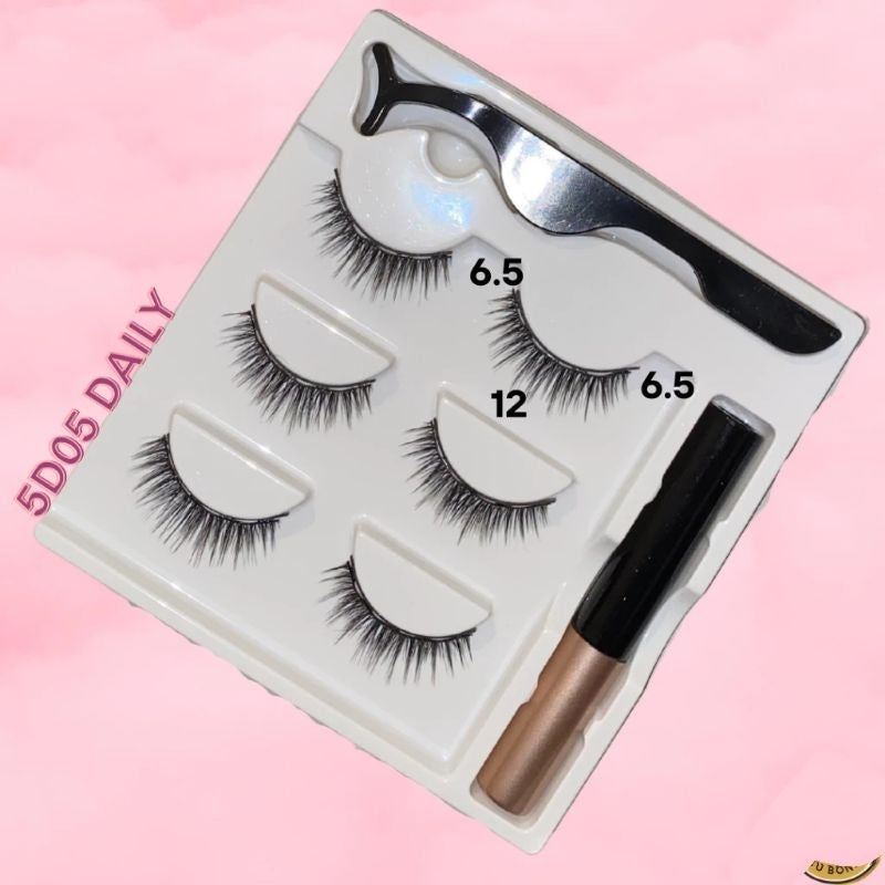 Pekanbaru Eyelash Magnetic 1 Set Lengkap Bulu Mata Magnet 3 Psg