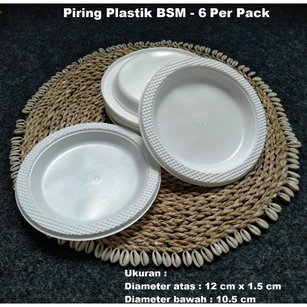 Pekanbaru Piring Plastik Putih Bsm  Per Pack