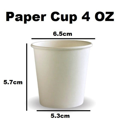 Pekanbaru Paper Cup Putih / Gelas Kertas Ukuran 4 Dan 8 Oz Per Pack