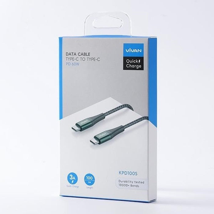 Pekanbaru Vivan Kpd100S Data Cable Pd 60W (Usb Type C)