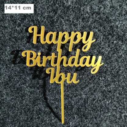 Pekanbaru Cake Topper Akrilik Happy Birthday / Mother'S Day / Father'S Day Ukuran Besar (Instan Only)