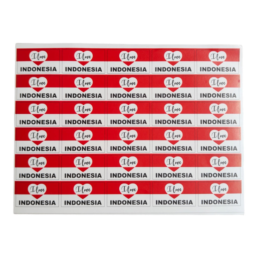 HR-(isi 30pcs) stiker pipi / stiker merah putih / stiker bendera tempelan HUT RI 17 agustus