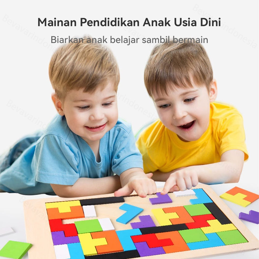 Mainan Puzzle Tetris / Russian Block toy / Mainan Edukasi Anak / Mainan Susun