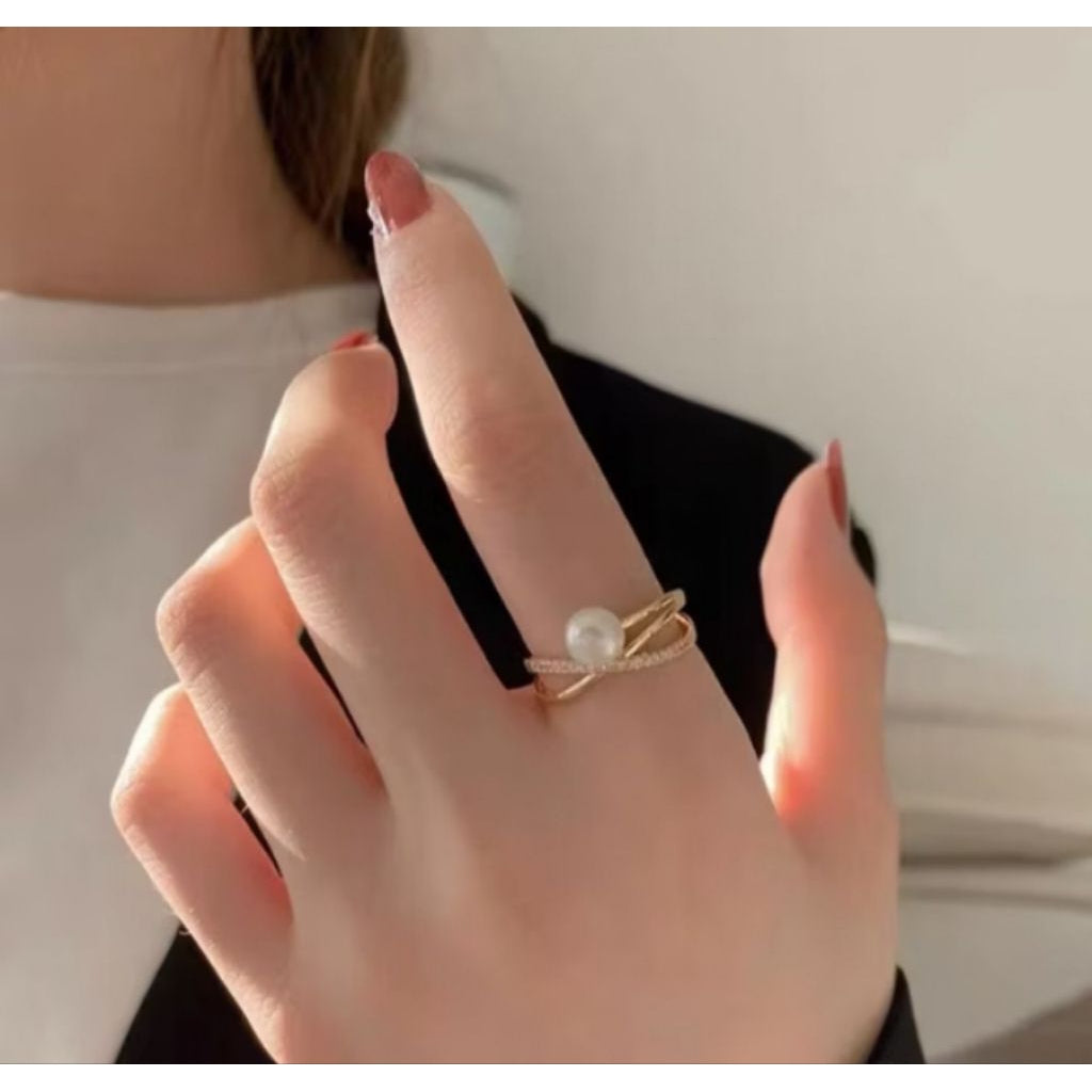 Pekanbaru Cincin Wanita Diamond Fashion Korea Cincin Bentuk Hati Simple Ring