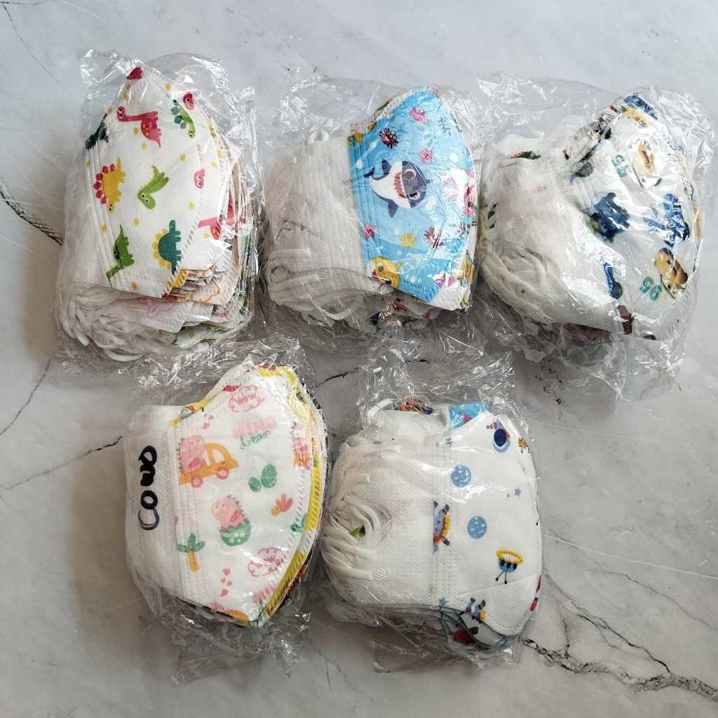 50 pcs Masker Duckbill 3D Anak Karakter Kids Masker Duckbill 3Ply Anak Motif