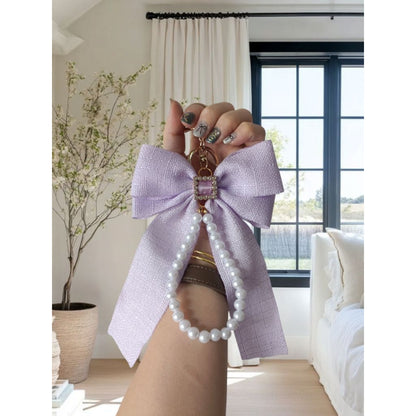 Pekanbaru Hanya 3 Hari Diskon Khusus : Gantungan Tas wanita  Pita Mutiara Clarice Cantik/keychain