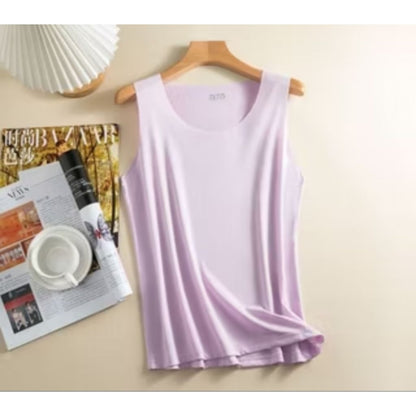 Pekanbaru Tanktop wanita ice silk tipis nyaman dingin tanpa lengan