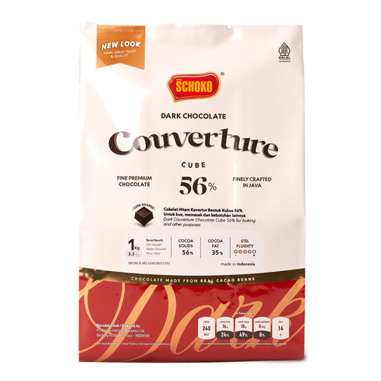 Pekanbaru Schoko Chocolate Couverture Cube Berbagai Variant 250Gr Repack