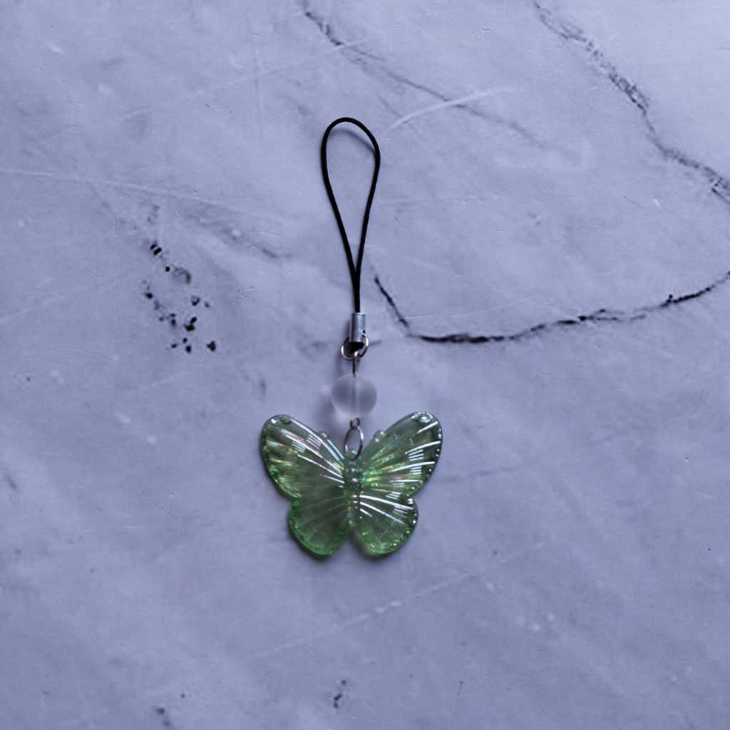 Gantungan hp kupu-kupu / Gantungan kunci butterfly / Gantungan tas / Lanyard HP estetik