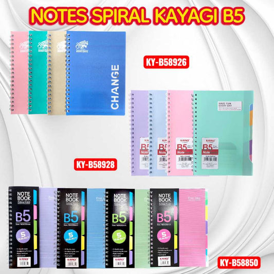 Pekanbaru Notes Spiral Kayagi B5 Murah/ Notebook Spiral B5