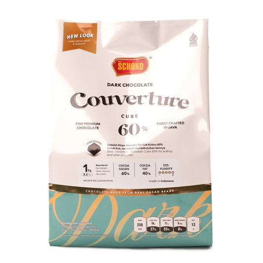 Pekanbaru Schoko Chocolate Couverture Cube Berbagai Variant 250Gr Repack