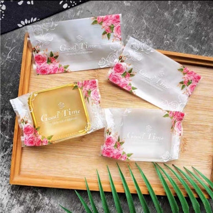 Pekanbaru Plastik Mooncake / Kue Bulan Non-Seal Motif Happy Mid Autumn Festival Berbagai Ukuran Per Pack