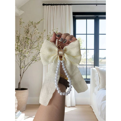 Pekanbaru Hanya 3 Hari Diskon Khusus : Gantungan Tas wanita  Pita Mutiara Clarice Cantik/keychain
