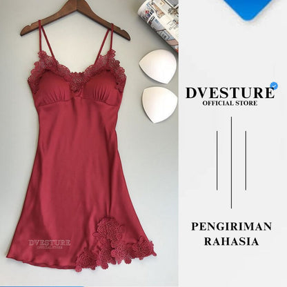 Pekanbaru Lingerie Dress Set D-03 Plus Busa Dada Baju Tidur Dinas Wanita Dewasa