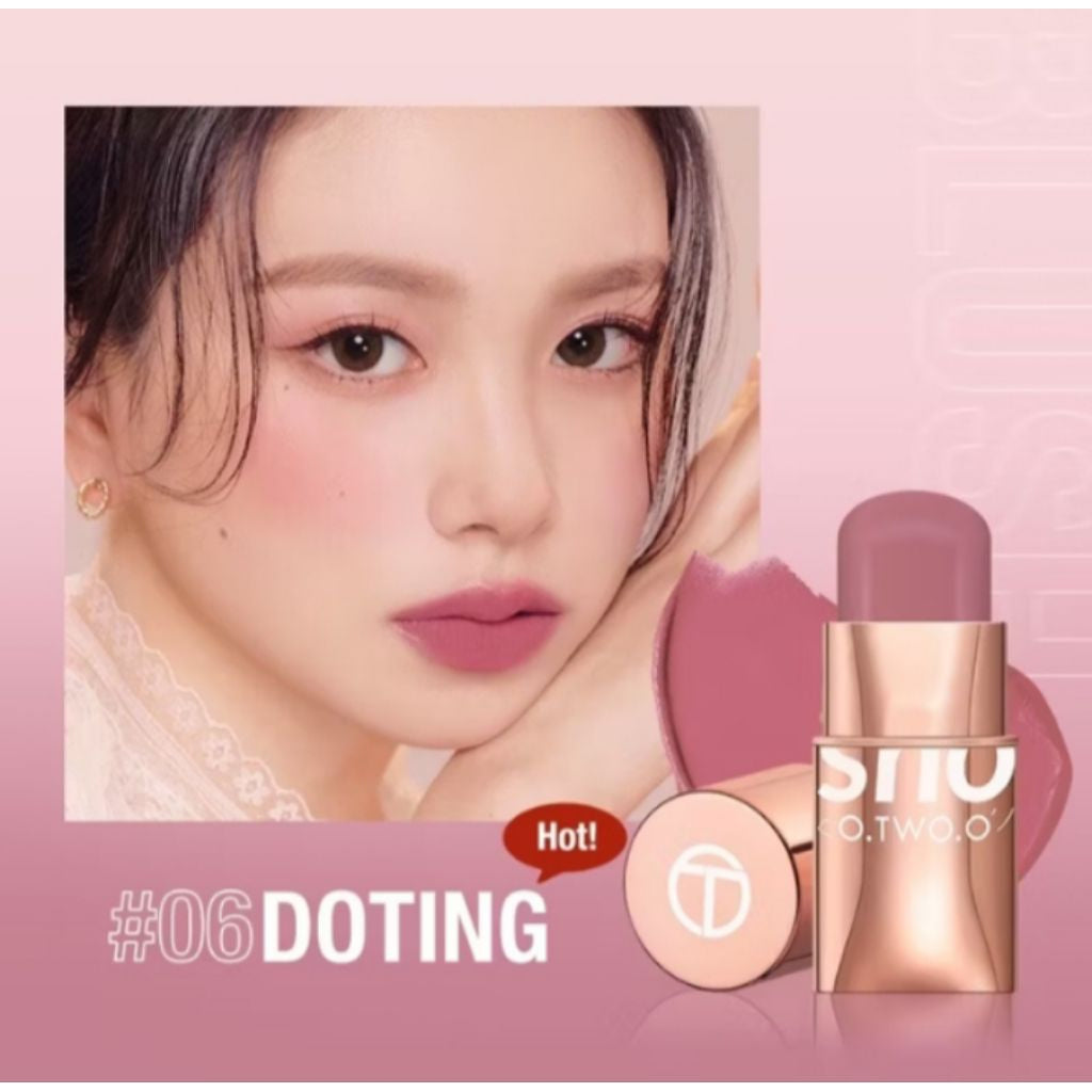 Pekanbaru O.Two.O Makeup Blush Stick Hydrating Glossy Lip & Cheek 6 Colors Beauty Cosmetics