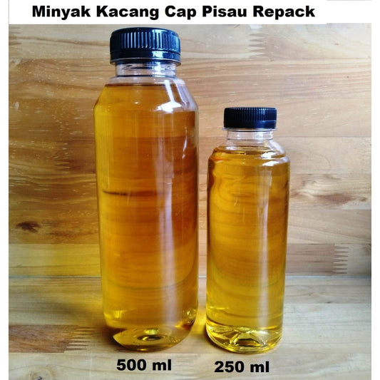 Pekanbaru Knife Peanut Oil / Minyak Kacang Cap Pisau Repack 250Ml 500Ml (Instan Only)
