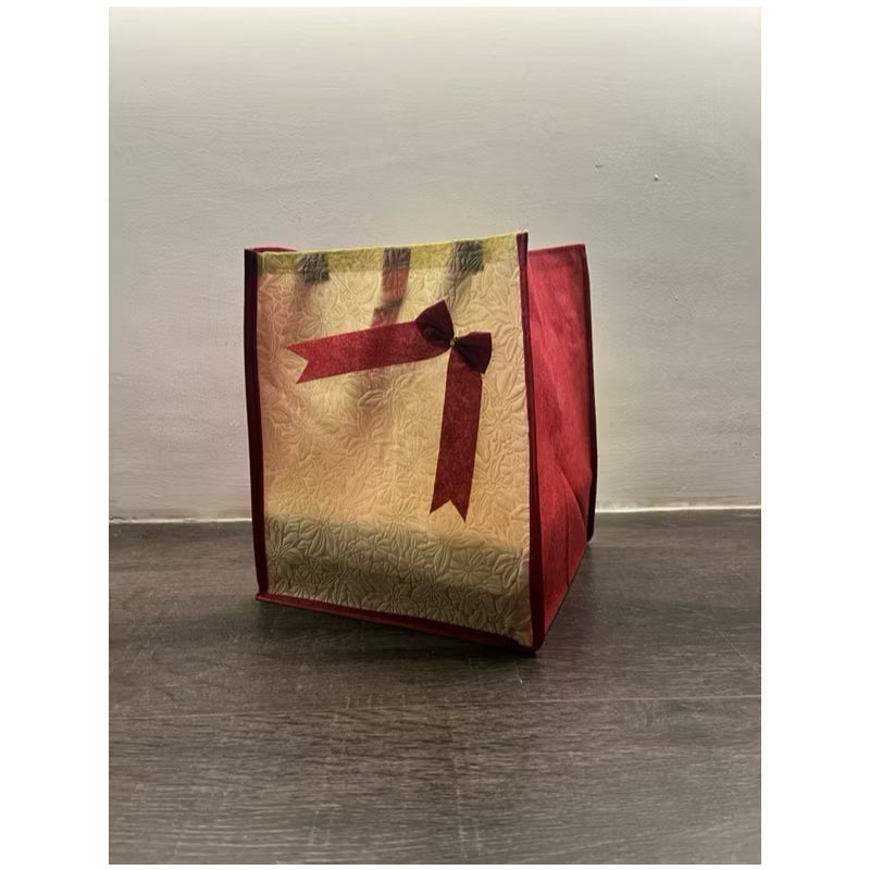 HR-GOODIEBAG TAS HAJATAN MOTIF PITA 22x22 CM TINGGI 28 CM Kotak Nasi Besekan Pesta Hadiah Rice Box